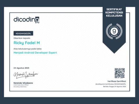 Ricky Fadel - Android Dev Expert Dicoding Certificate